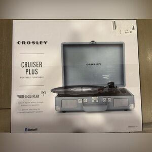 Crosley CR8005F-TN Cruiser Plus Vintage Bluetooth Vinyl Record Player Tourmaline